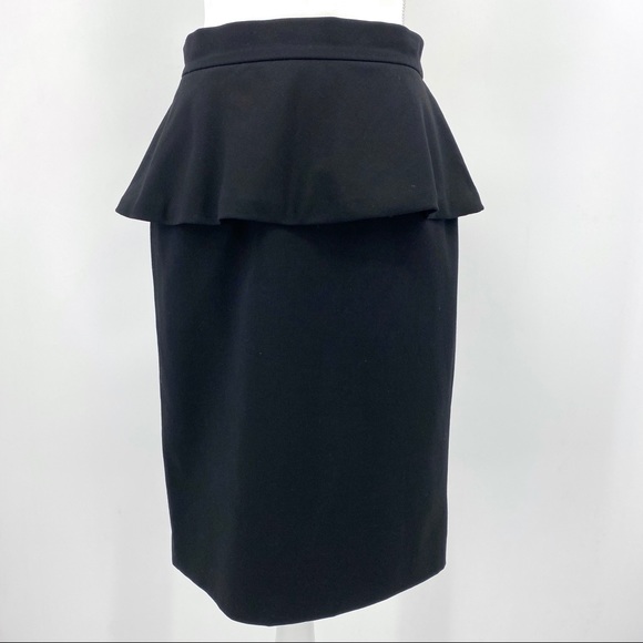 Vince Camuto Black Peplum Pencil Dress Skirt  4 - Picture 5 of 8